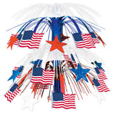 American Flag 18" Cascade Centerpiece
